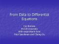 From Data to Differential Equations PowerPoint PPT Presentation