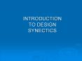 INTRODUCTION TO DESIGN SYNECTICS PowerPoint PPT Presentation