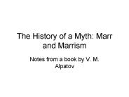 The History of a Myth: Marr and Marrism