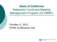 State of California Statewide Travel and Meeting Management Program (STAMMP) PowerPoint PPT Presentation