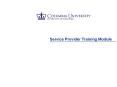 Service Provider Training Module PowerPoint PPT Presentation