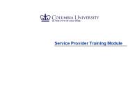 Service Provider Training Module