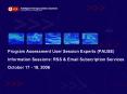 Program Assessment User Session Experts (PAUSE) Information Sessions: RSS PowerPoint PPT Presentation