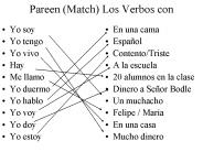 Pareen (Match) Los Verbos con