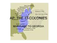 AP: THE 13 COLONIES