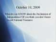 October 14, 2009 PowerPoint PPT Presentation