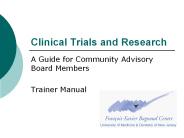 Clinical Trials and Research