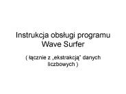 Instrukcja obslugi programu Wave Surfer