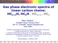 Gas phase electronic spectra of linear carbon chains: HCn 1H, HCnH , HCn 1 , HCn PowerPoint PPT Presentation