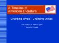 A Timeline of American Literature PowerPoint PPT Presentation
