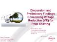 Discussion and Preliminary Findings Concerning Voltage Reduction (VR) for Peak Shaving PowerPoint PPT Presentation