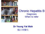 Chronic Hepatitis B Diagnosis When to refer