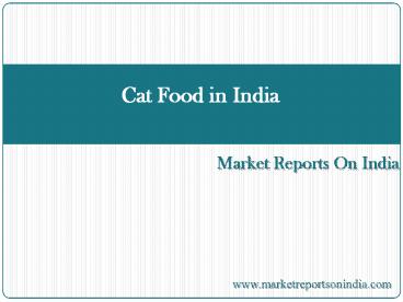 Cat Food in India