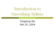 Introduction to Smoothing Splines