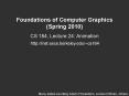 Foundations of Computer Graphics (Spring 2010) PowerPoint PPT Presentation
