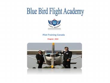 Pilot Training - Blue Bird Flight Academy