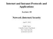 Internet and Intranet Protocols and Applications