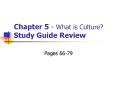 Chapter 5 - What is Culture? Study Guide Review PowerPoint PPT Presentation