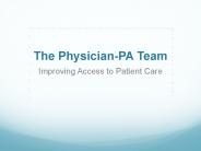 The Physician-PA Team