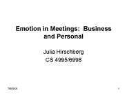 Emotion in Meetings: Business and Personal