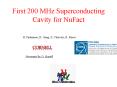 First 200 MHz Superconducting Cavity for NuFact PowerPoint PPT Presentation