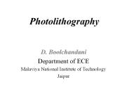 Photolithography