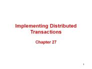Implementing Distributed Transactions