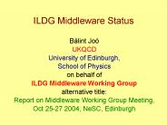 ILDG Middleware Status