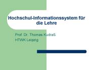 Hochschul-Informationssystem f