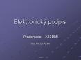 Elektronick PowerPoint PPT Presentation