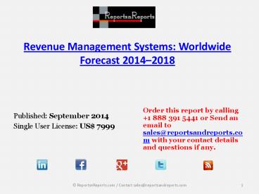 Worldwide Revenue Management Market is expected to grow at 1.9% CAGR by 2018