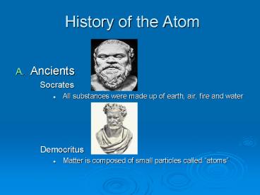 History of the Atom
