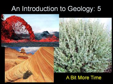 An Introduction to Geology: 5