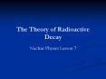The Theory of Radioactive Decay PowerPoint PPT Presentation