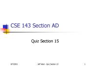 CSE 143 Section AD