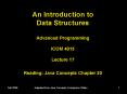 An Introduction to Data Structures Advanced Programming ICOM 4015 Lecture 17 Reading: Java Concepts Chapter 20 PowerPoint PPT Presentation