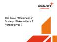 The Role of Business in Society: Stakeholders PowerPoint PPT Presentation