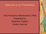 Welcome to our Presentation