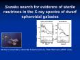 Suzaku search for evidence of sterile neutrinos in the X-ray spectra of dwarf spheroidal galaxies PowerPoint PPT Presentation