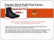 Sepatu Boot Kulit Pria Keren