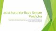 Gender Prediction Test PowerPoint PPT Presentation