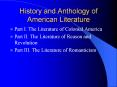 History and Anthology of American Literature PowerPoint PPT Presentation