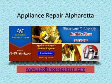 Appliance Repair Alpharetta