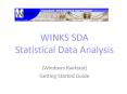 WINKS SDA Statistical Data Analysis PowerPoint PPT Presentation