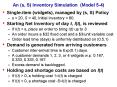 An (s, S) Inventory Simulation (Model 5-4) PowerPoint PPT Presentation