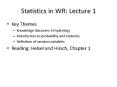 Statistics in WR: Lecture 1 PowerPoint PPT Presentation