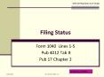 Filing Status PowerPoint PPT Presentation