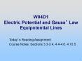 W04D1 Electric Potential and Gauss PowerPoint PPT Presentation