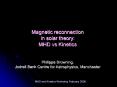 Magnetic reconnection in solar theory: MHD vs Kinetics  Philippa Browning, Jodrell Bank Centre for Astrophysics, Manchester PowerPoint PPT Presentation