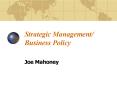 Strategic Management/ Business Policy PowerPoint PPT Presentation